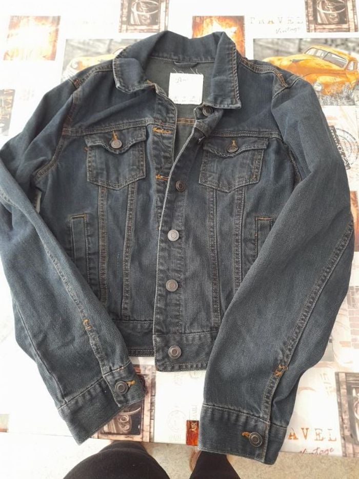veste en jeans bleu