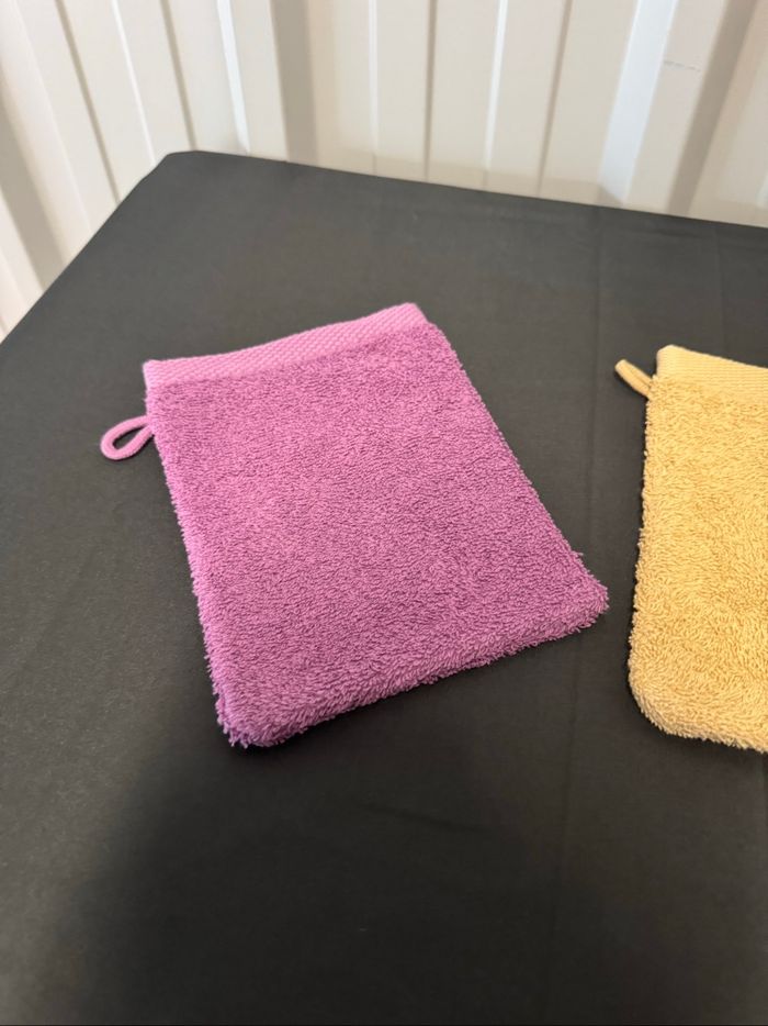 Lot de 3 Gants de Toilette 100% Coton Portugais - Couleurs Vives & Douceur Max - photo numéro 2