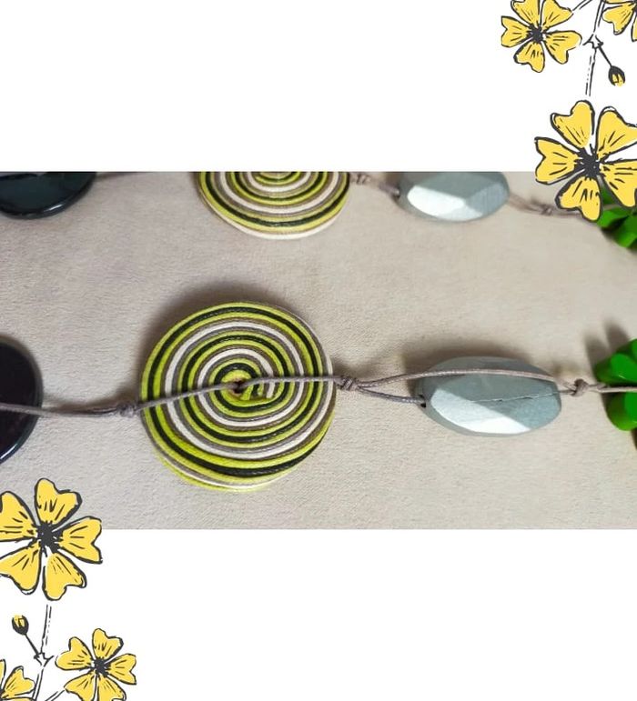 Collier long en bois - Collection Émeraude Urbaine - photo numéro 6
