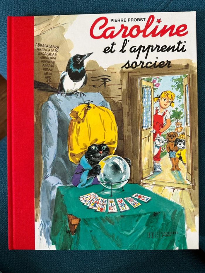 Livre rare Caroline et l’Apprenti Magicien sorcier édition limitée reliure rouge Pierre Probst