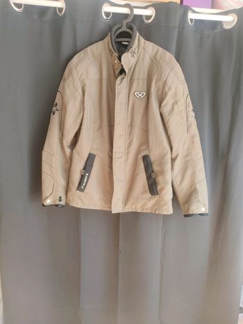 Veste moto femme kaki