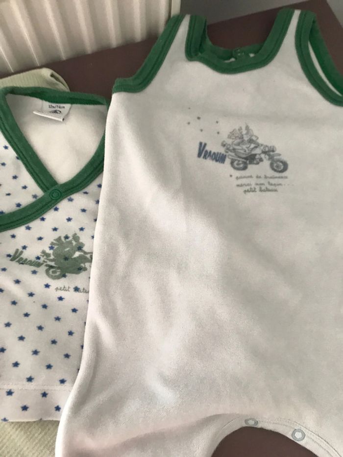 Lot 3 pièces pyjamas petit bateau 12 mois - photo numéro 3