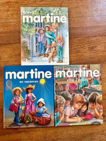 3 livres recueils 9 histoires de Martine bd Casterman bravo en vacances vive l’école