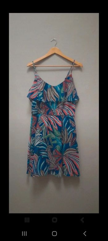 Robe fluide imprimé tropical