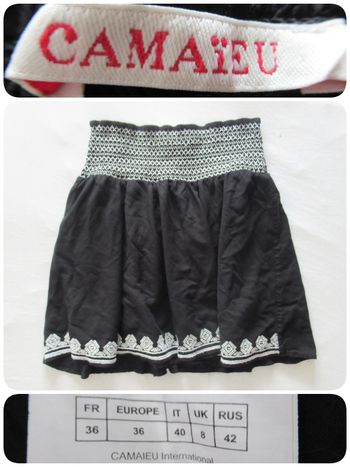 Jupe d'été noir et blanc