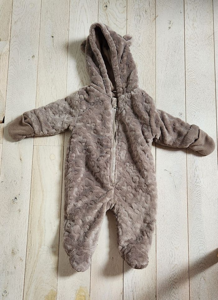 Combinaison chaude marron ours 🐻 taille 68 (6 mois)