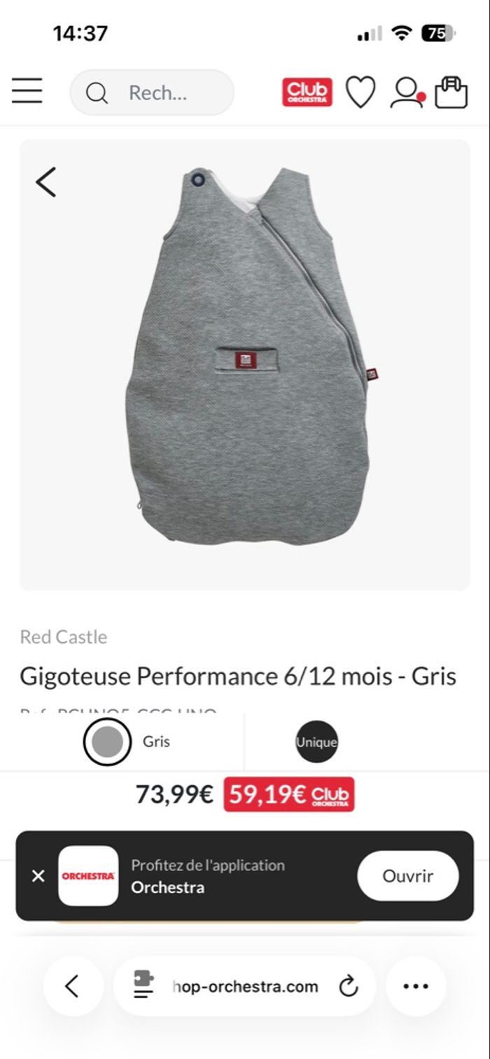 Gigoteuse Red Castle - 6 à 12 mois - TBE - photo numéro 6