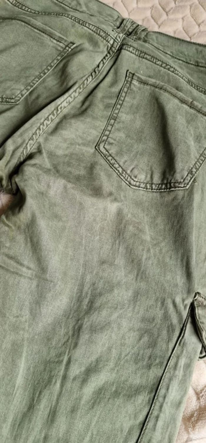 Pantalon skinny à poches Zara kaki taille M ou 38 en lyocell - photo numéro 7