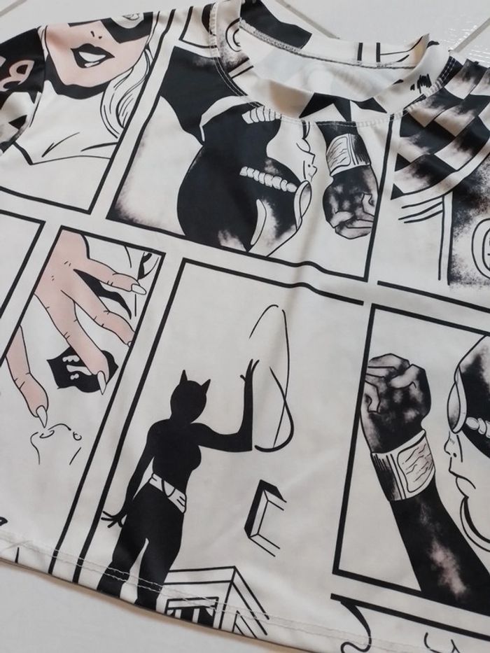 T-shirt femme croq top motif Catwoman - photo numéro 9
