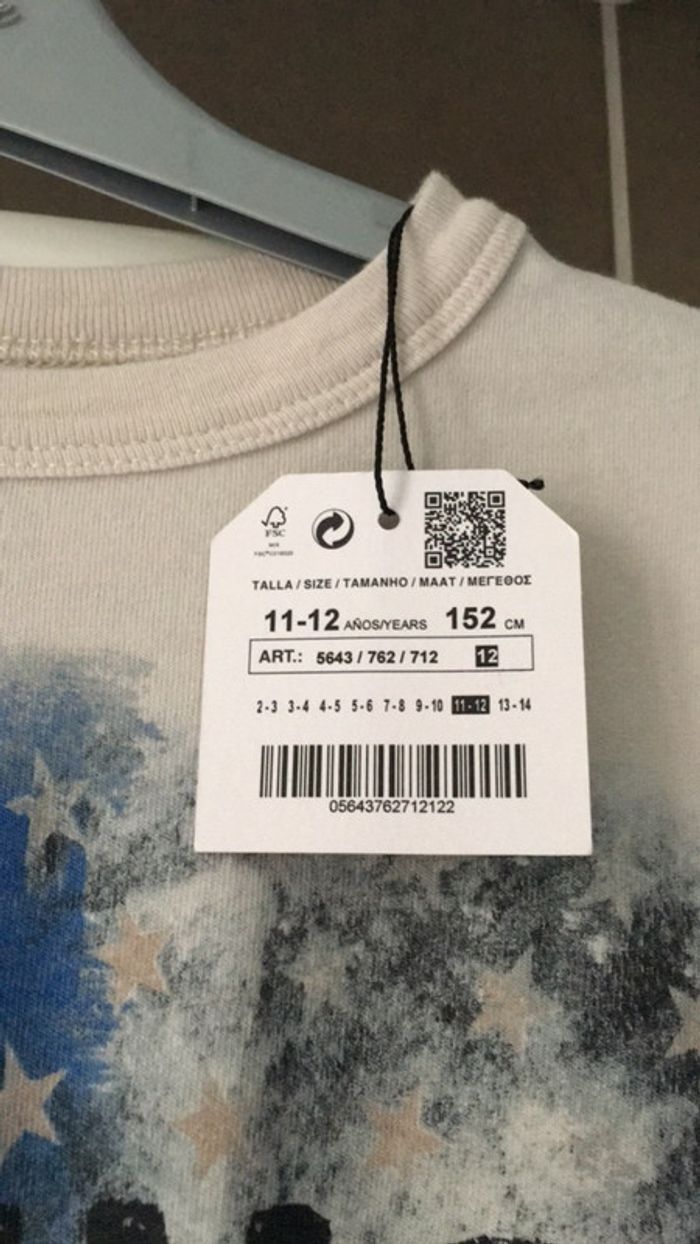 TeeShirt ZARA Taille 12 ans - photo numéro 2