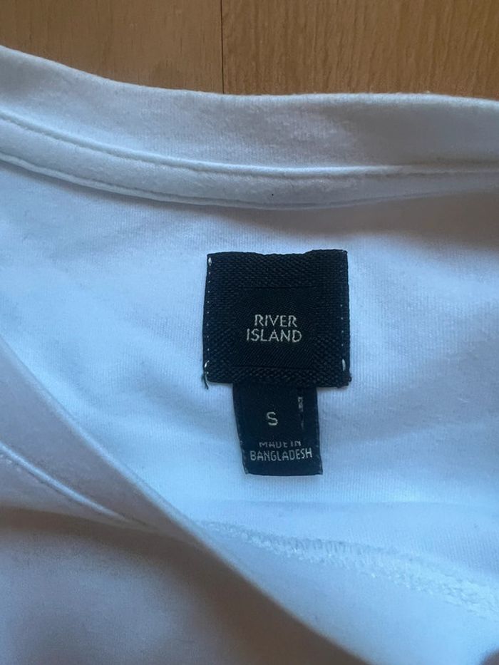 Tee shirt homme blanc River Island taille S - photo numéro 4