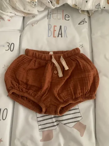 Short barboteuse 3 mois marron camel Hema