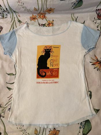 T-shirt chat noir taille unique