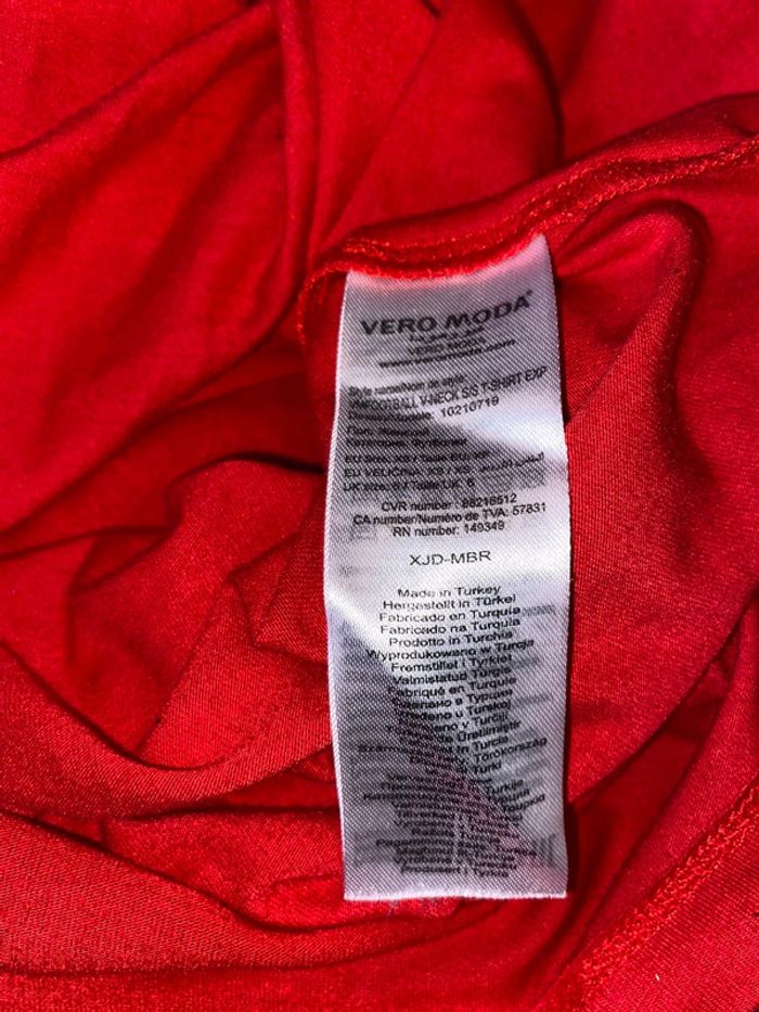 T-shirt rouge Vero Moda 🌸 XS - photo numéro 6