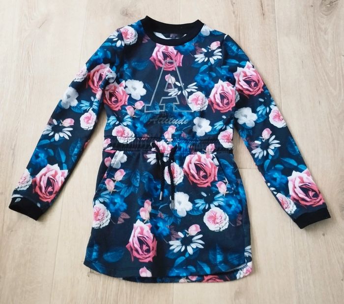 Robe manches longues chaude fille noire rose bleu taille 5/6 ans CoolCat