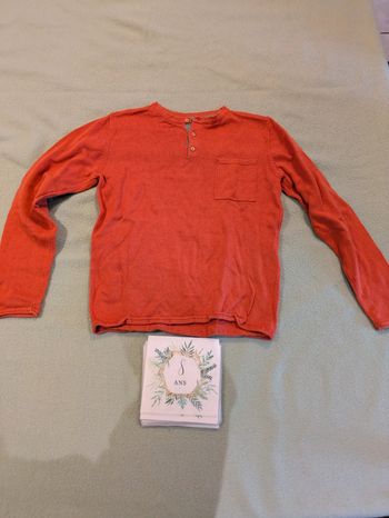 Pull orange 8 ans