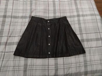 Jupe en cuir Marron chocolat t 38 Naf Naf