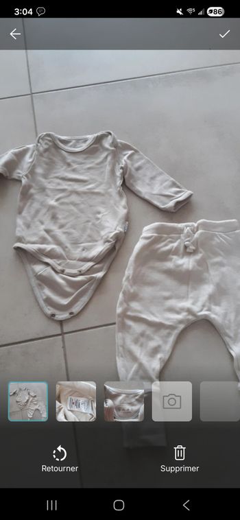 Ensemble crème bodie + pantalon laine merino