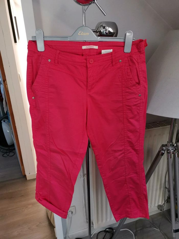 Pantalon 7/8 Camaïeu Fuschia T40 - photo numéro 3
