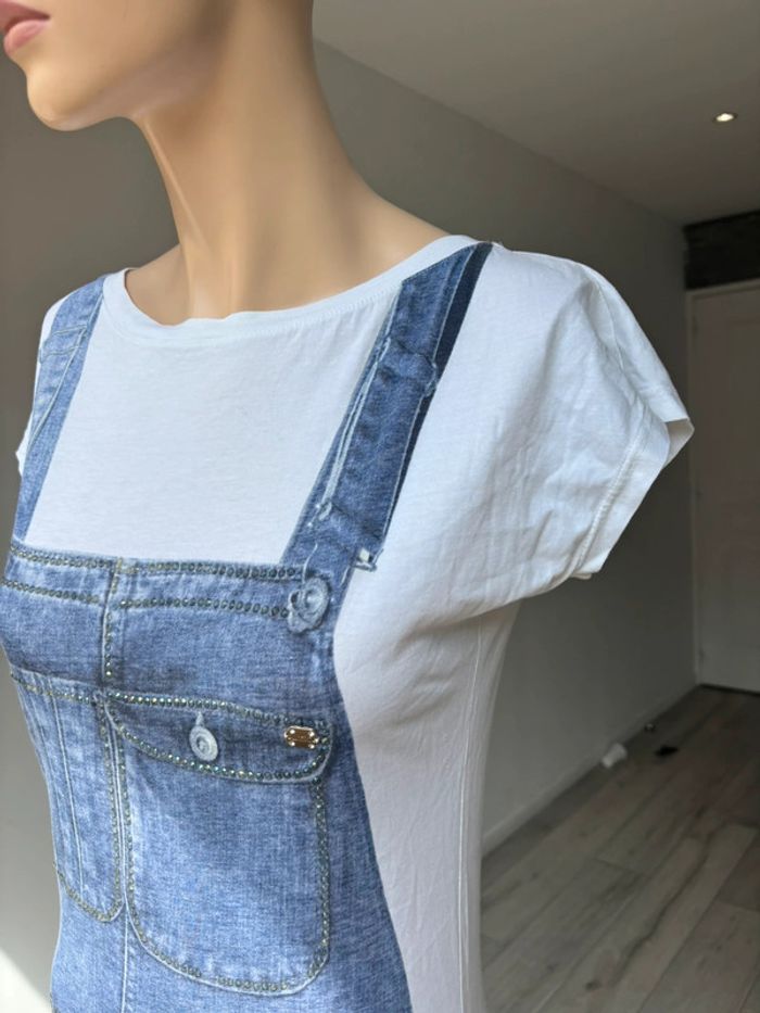 Tee-shirts imprimés salopette à strass boutique parisienne - photo numéro 7