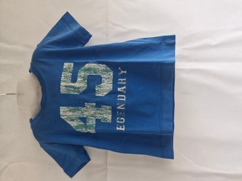 T-shirt manches courtes effet usé 2 ans Ligne Club Med Bleu vert 45 Legendary Napitia