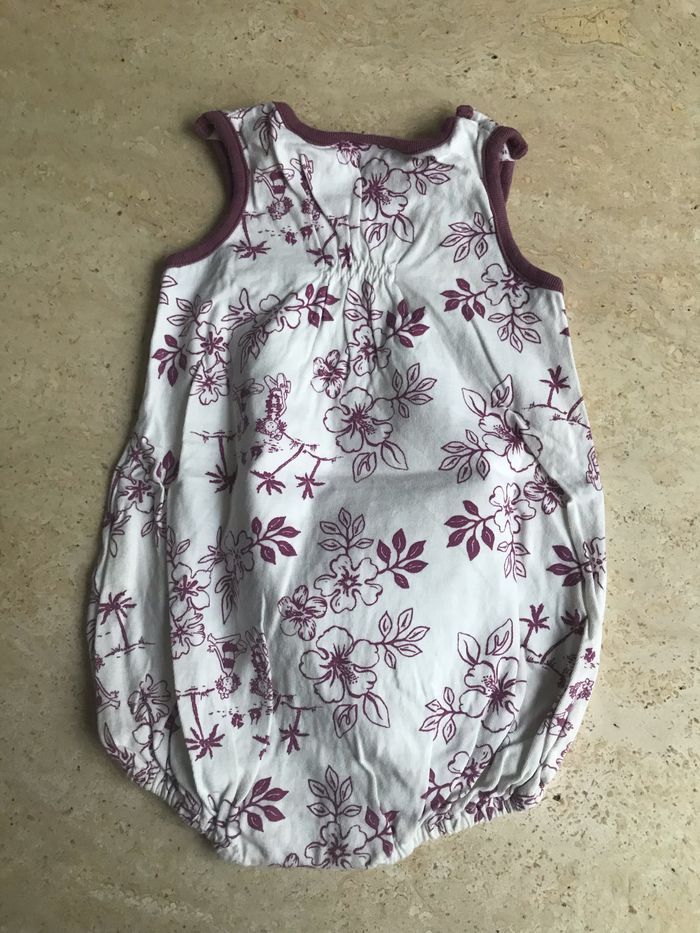 BARBOTEUSE "PETIT BATEAU" BLANCHE & MAUVE - TAILLE : 6 MOIS - photo numéro 2