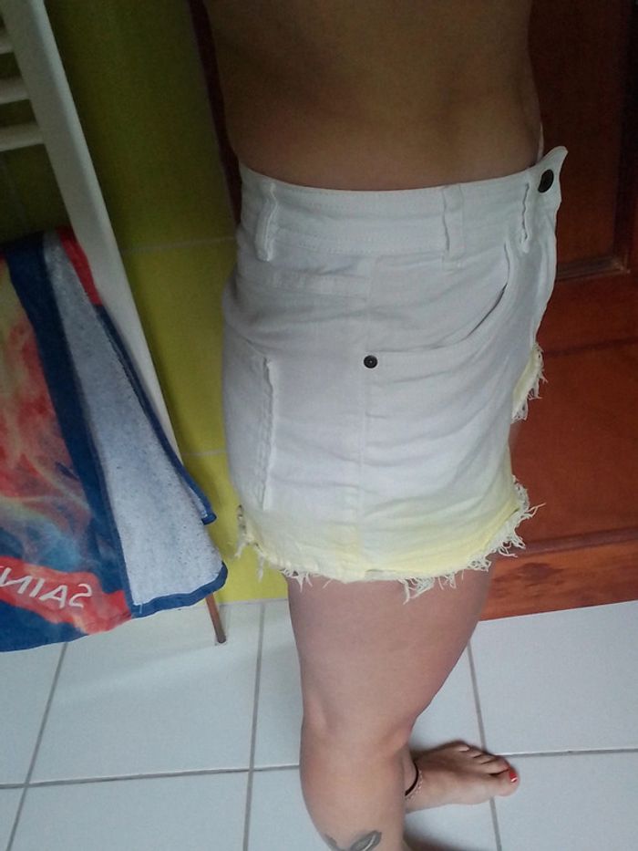 Short femme jaune et blanc Camps United - photo numéro 5