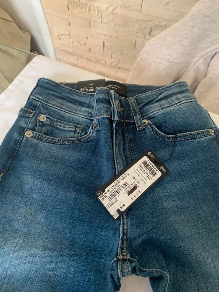 Jean vera moda taille XS bleu foncé straight - photo numéro 4