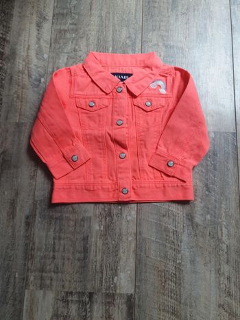 Veste en jean rose 6 mois neuf
