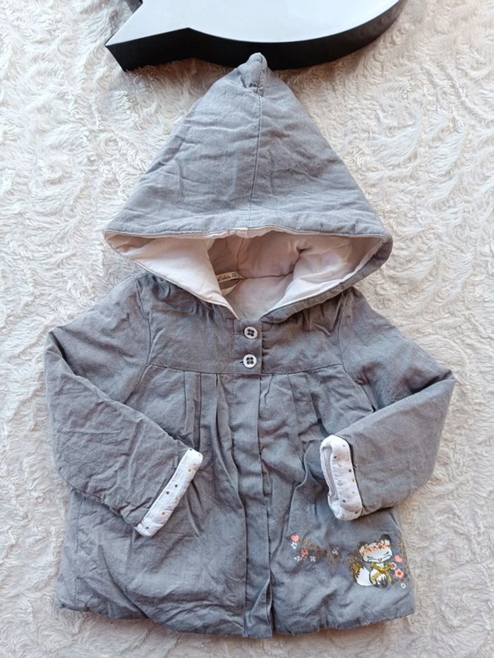 Manteau à capuche Fille 12 mois renard Orchestra - photo numéro 2