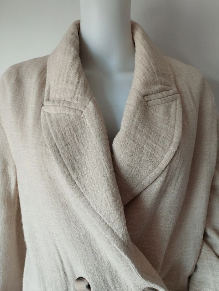 Manteau Promod taille s coton et laine - photo numéro 2