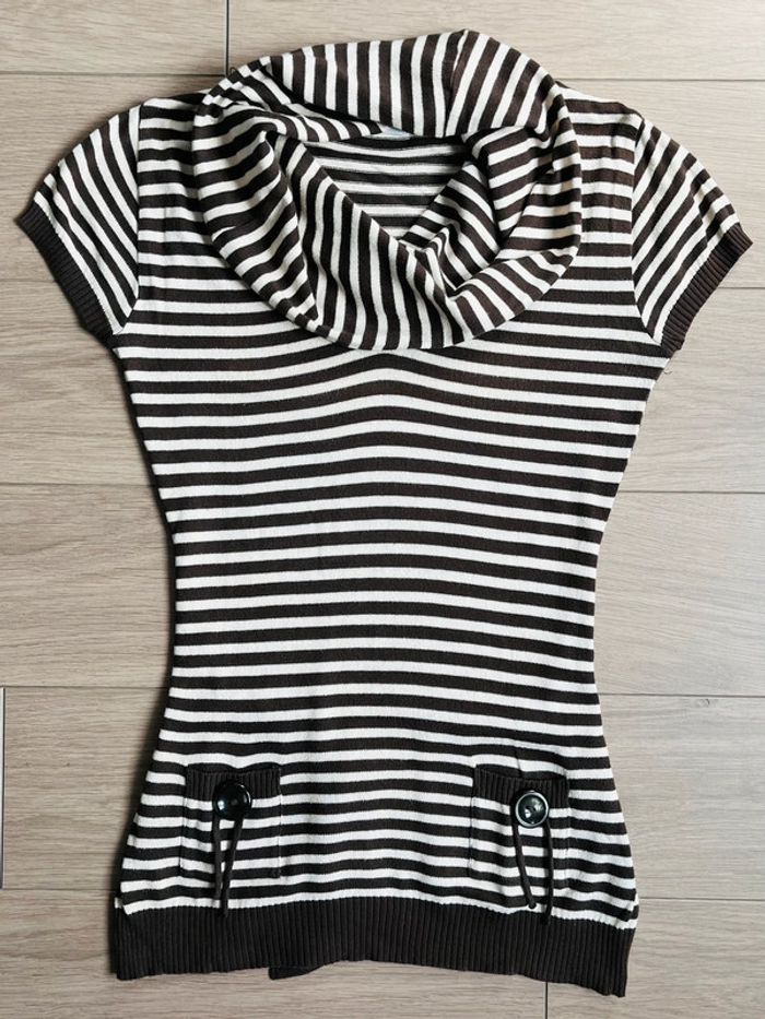 Tunique en maille à col bénitier Promod T-34 - photo numéro 2