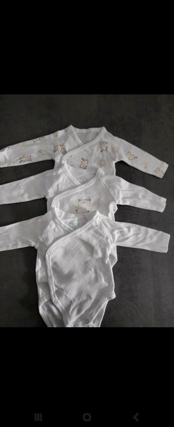 Lot de 3 bodies manches longues 1 mois