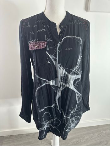 Chemisier long bariolé tartan tie and dye Desigual T36 S