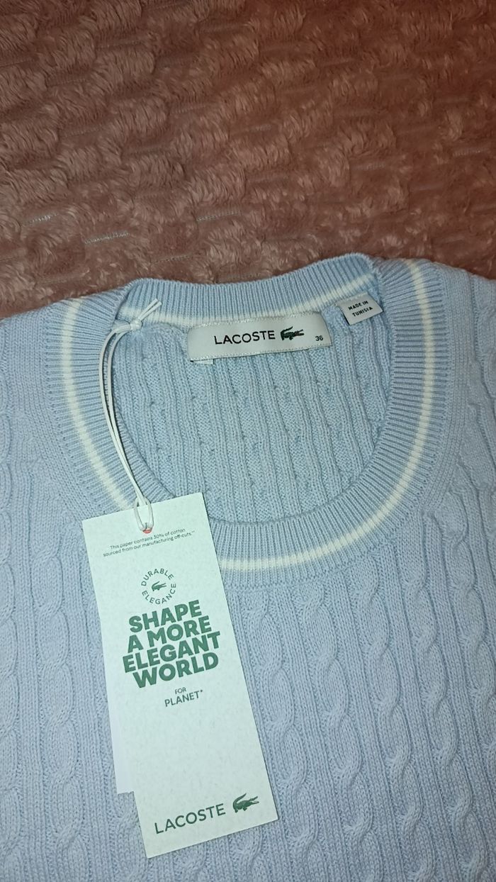 Pull torsadé lacoste manche courte - photo numéro 6