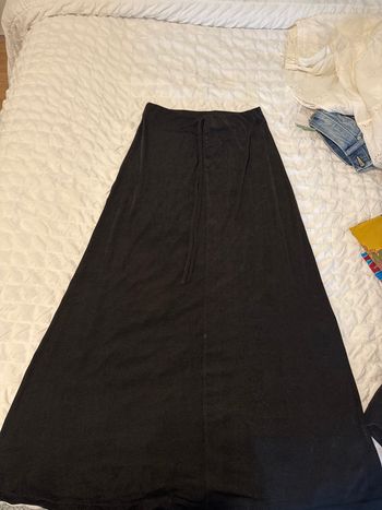 jupe élastique noire longue