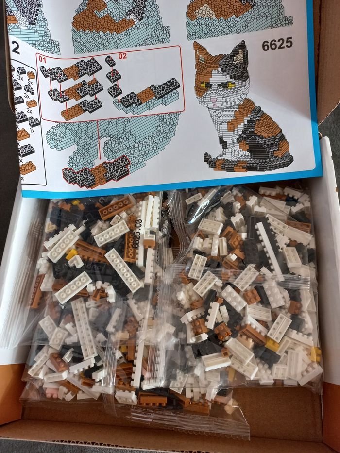 Construction figurine chat bricks blocks mini - photo numéro 2