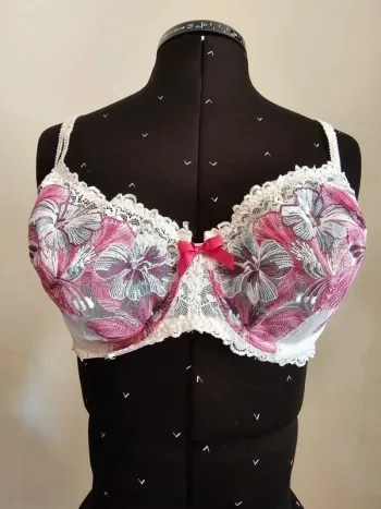 🌸 Soutien-gorge 100D RougeGorge Neuf Sans Étiquette Fleuri Dentelle 🌸