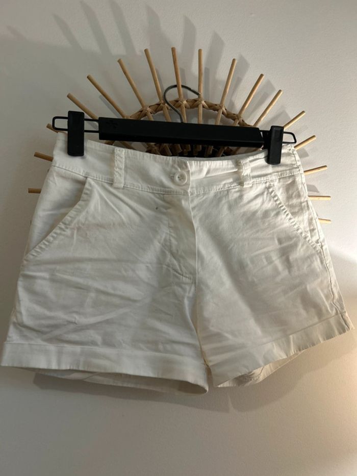 Short blanc en coton - photo numéro 4