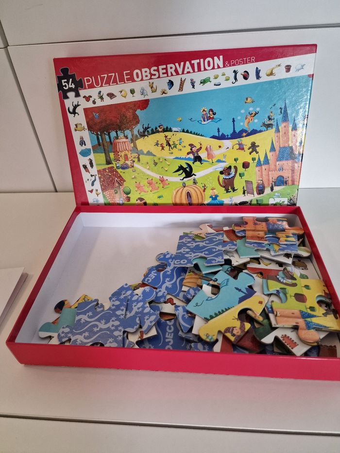 DJECO Puzzle Observation Personnages de Contes Célèbres (54 Pièces), Dès 4 ans - photo numéro 2