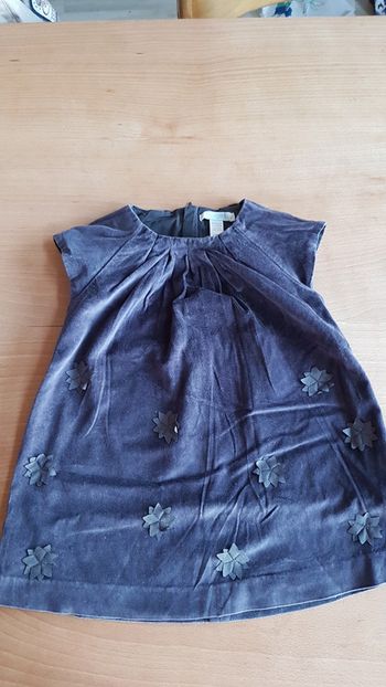 Robe velours grise 23 mois