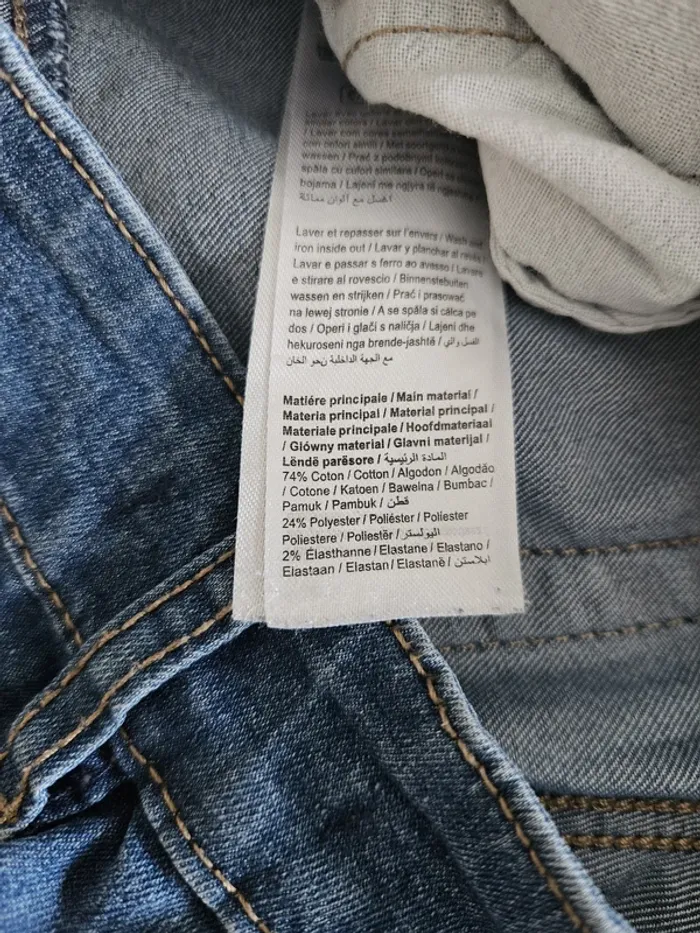 Short pantacourt en jean femme - Taille 36 / S - Gemo - Bleu - photo numéro 4