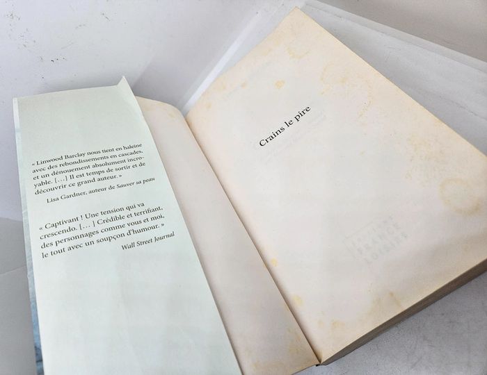 "Crains le pire", de Linwood Barclay.
France loisirs.
544 pages.
ISBN : 978.2.298.03922.1 - photo numéro 4