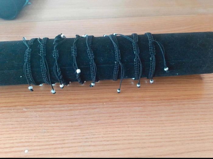 Bracelets macramé  noir - photo numéro 4