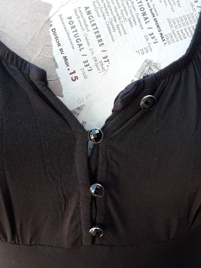 Robe noire en coton léger - photo numéro 2