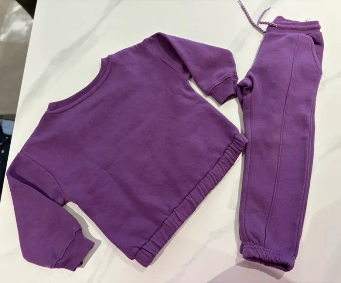 Ensemble training pull + bas molletonné mauve 98/104 cm Zeeman - photo numéro 6