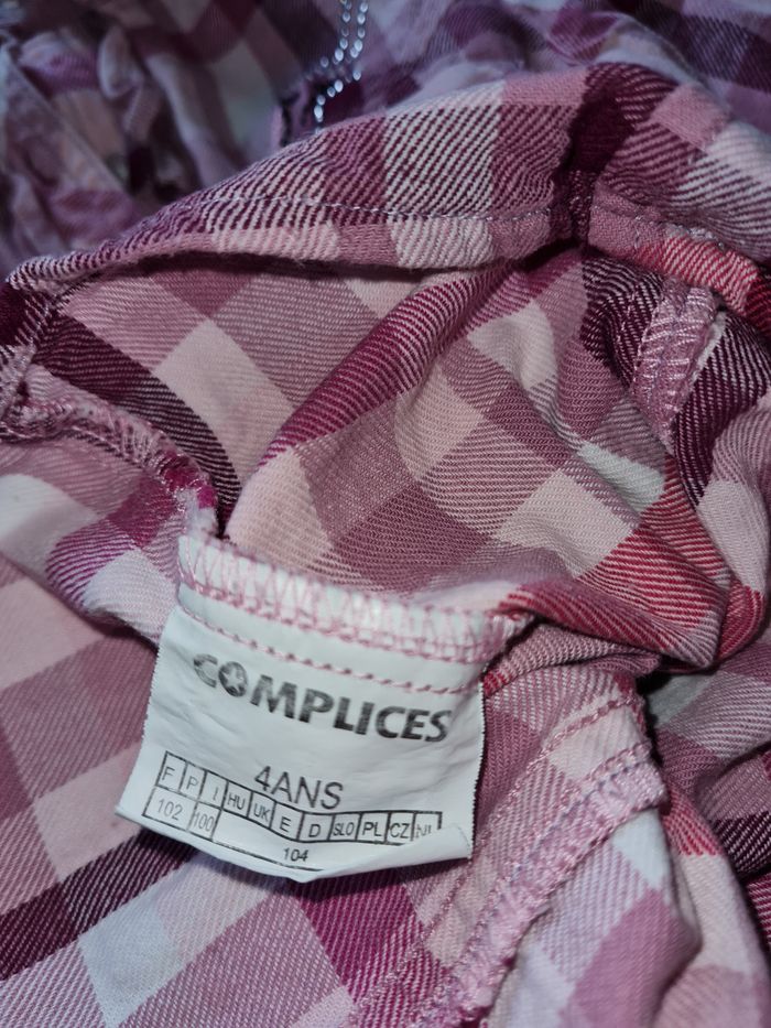 chemise à carreaux Complices fille 4 ans - photo numéro 6