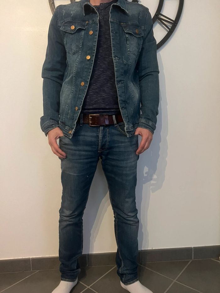 Veste en jean uniplay taille L en parfait état - photo numéro 4