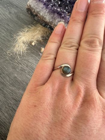 Bague en labradorite véritable - Pierre véritable