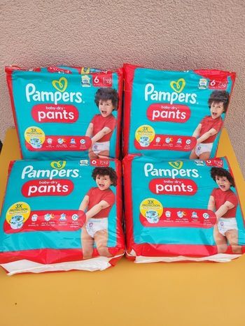 4 paquets pampers pants taille 6 total 128 couches